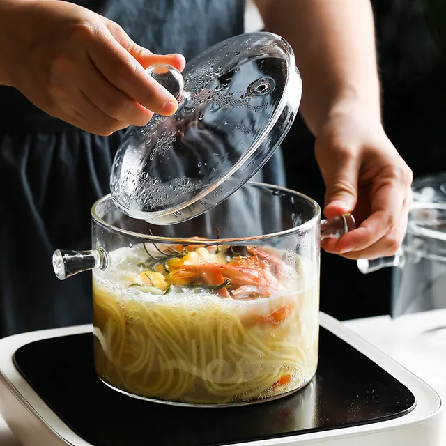Glass cooking pot
