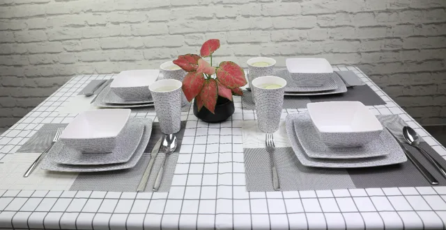 Square Plate and Bowl