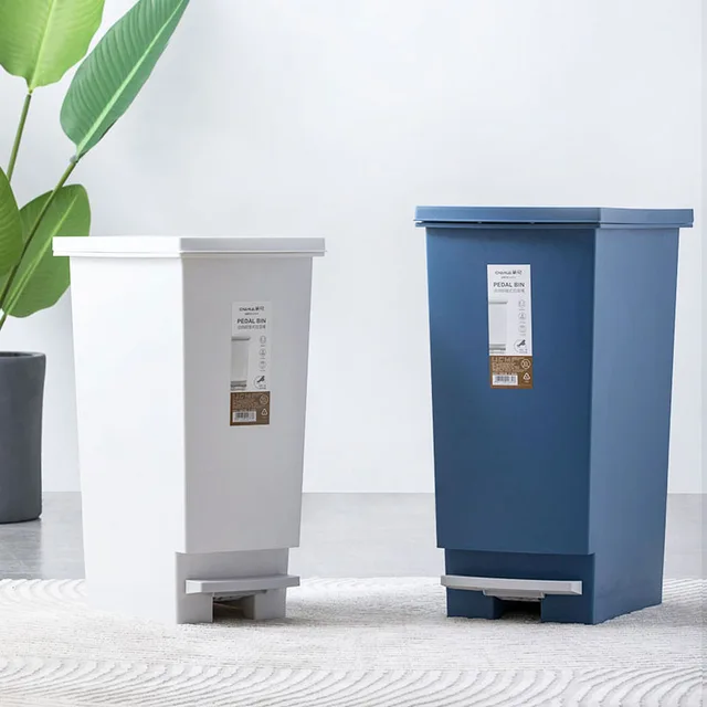 Plastic garbage bin step bin dustbin trashbin with lid and inner barrel for home and office