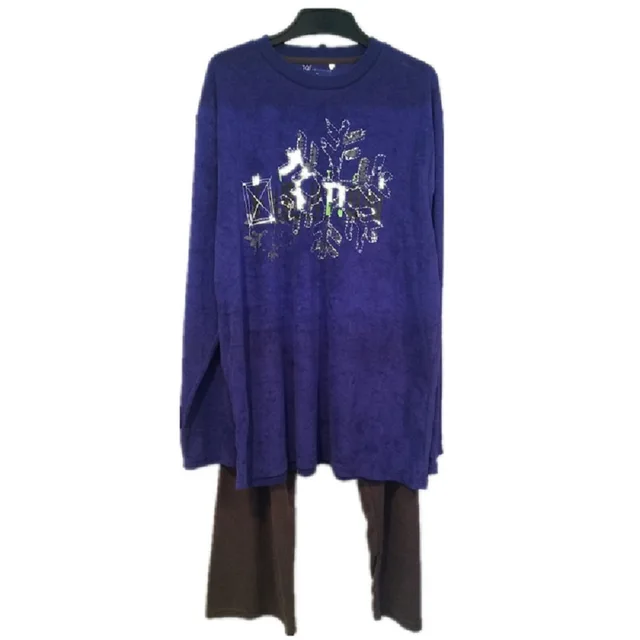 Men's 100%cotton knitted pajamas