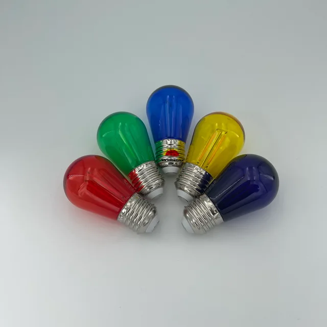 Color filament and body S14 Light Bulb 2W