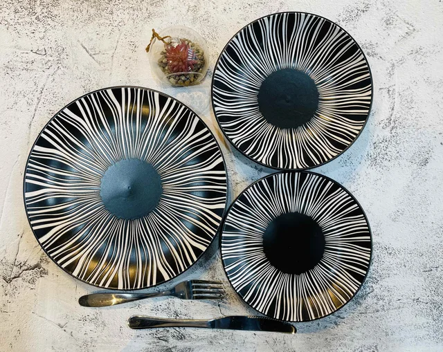 Stoneware padprint dinner set