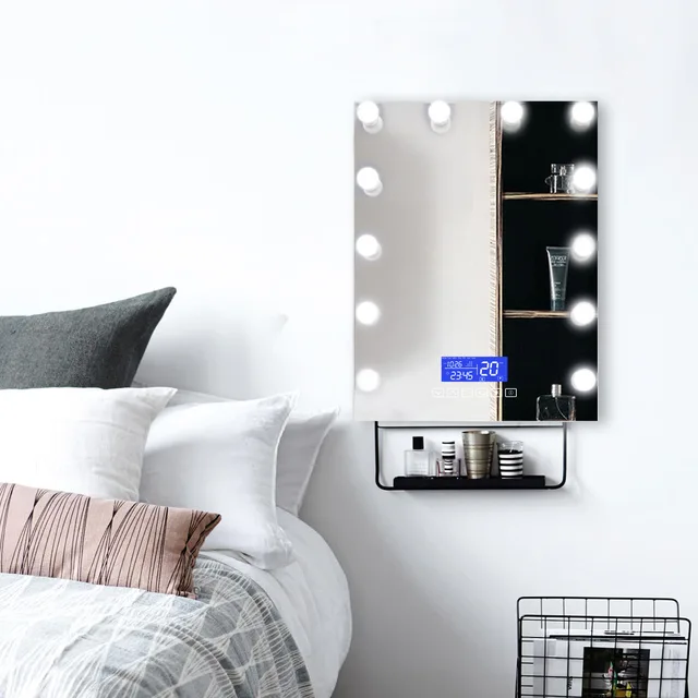 Ins Style Hollywood Bluetooth smart touch sensor lighted with bulbs makeup mirror vanity mirror
