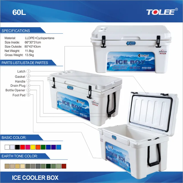 TOLEE ICE FISHING COOLER BOX Factory direct sell 60l Tolee COOLER BOX Cooler fishing box