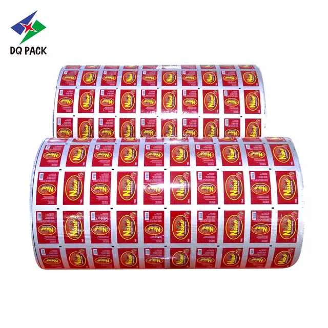 Plastic packaging film for sauce bag