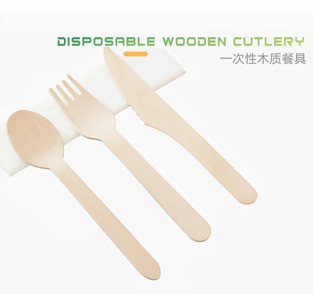 Wooden cutlery pack