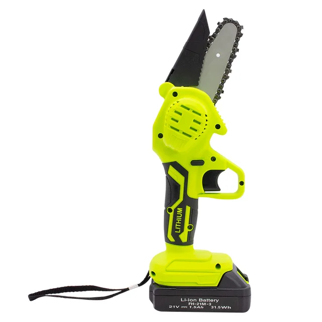 Rechargeable One-hand Woodworking 21v Cordless Mini Chain Saw