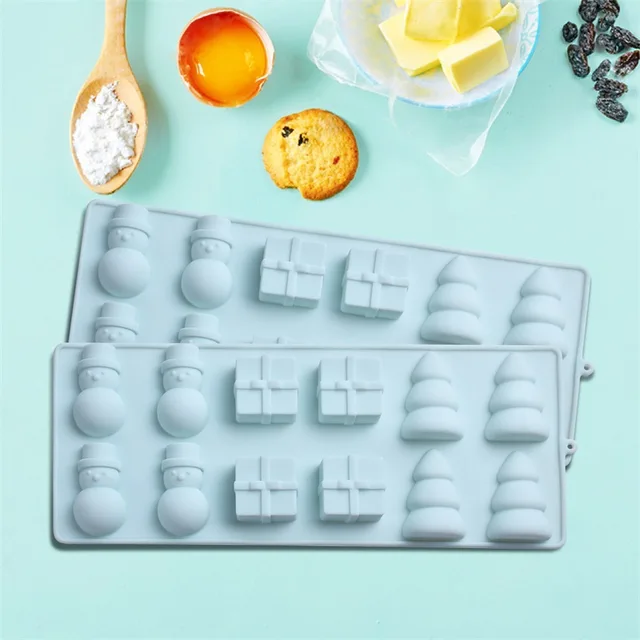 Food Grade ChristmasSilicone Cookie DIY Home Kitchen Tool Ice Cube Trays
