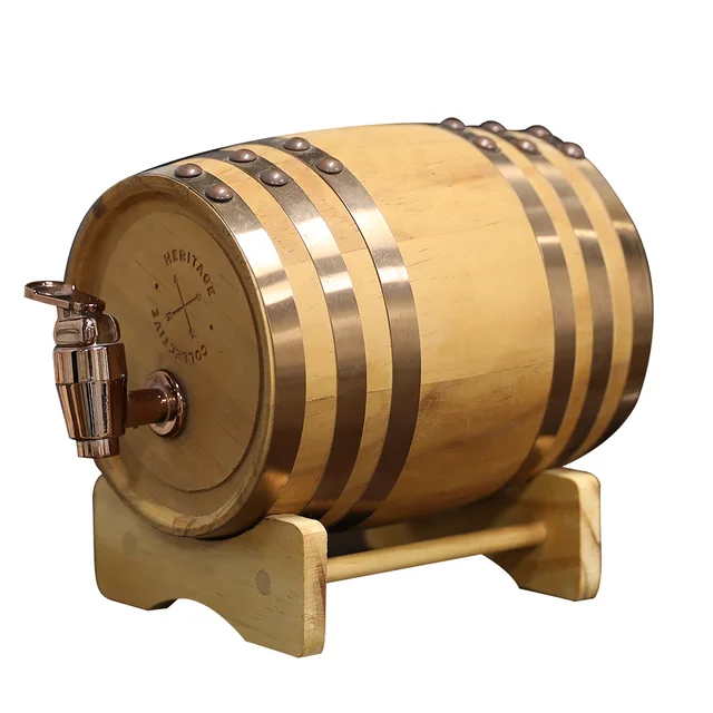 1L wooden wine barrel
