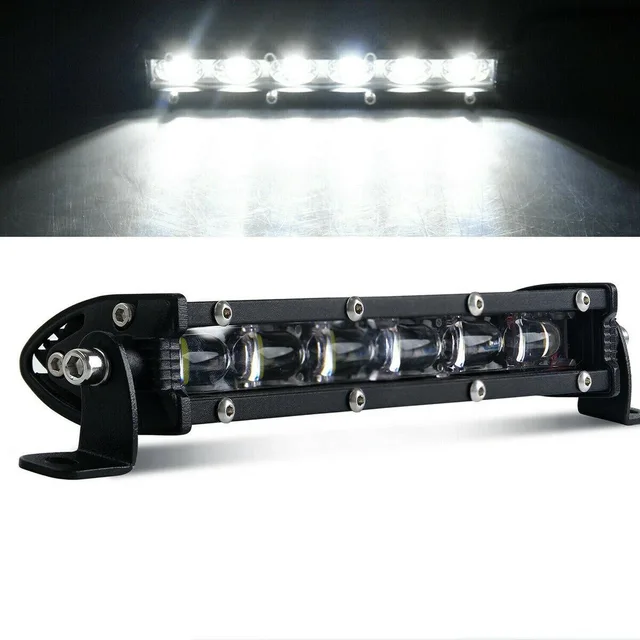 YN-WL 60W 8-inch work lamp 6500K 6 LED thin single line 6D 9-30V spot beam off-road waterproof lamp