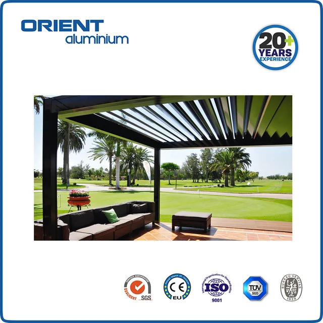Custom size Garden pergola roof Aluminum outdoor pergola
