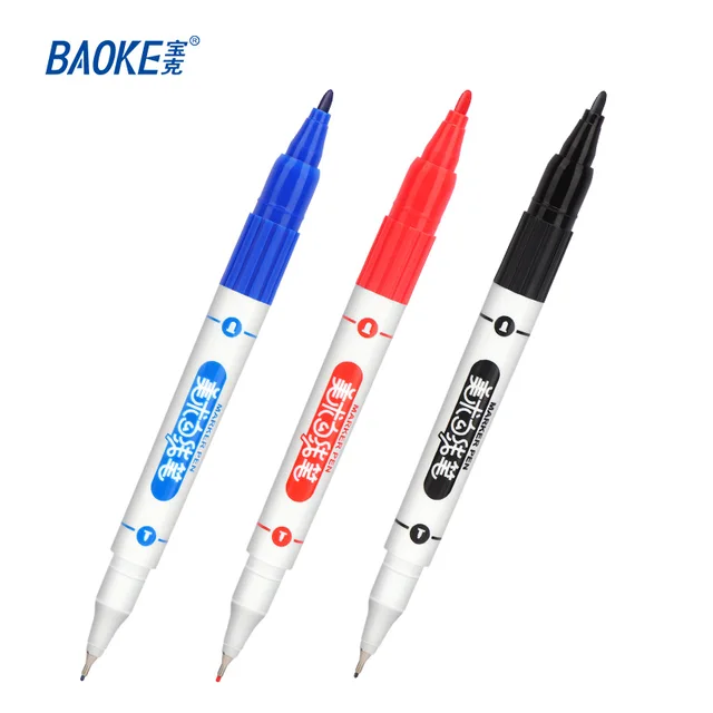 MP2934 water based ink quick dry dual tip multi-function marker black blue CD permanent marker pen