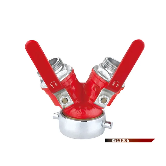 Slion Leader Line Siamese Fire safety Female Swivel Hose Inlet x Male Hose Outlet Brass