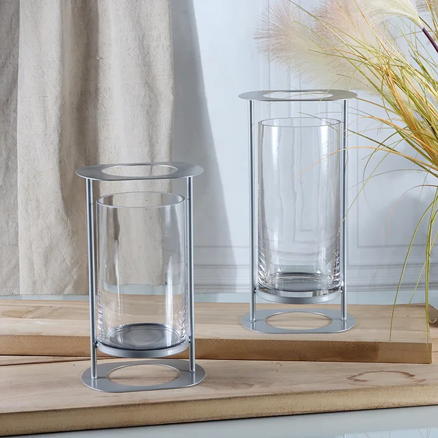 Metal Glass Vase