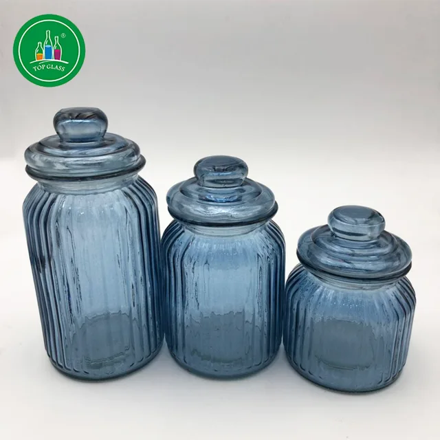 3pcs glass canister set