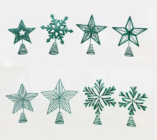 Christmas article Lake blue iron cone tree/angel