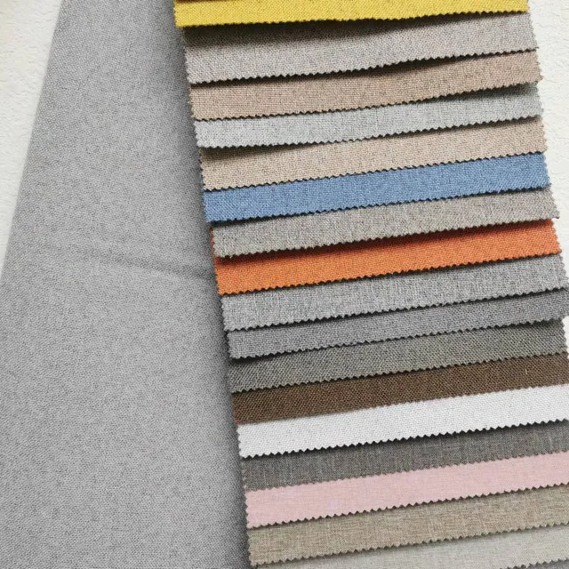 CC-9022 Wholesale Hot sale Linen Look Double Layer Coated Blackout Curtains Fabric For Living Room