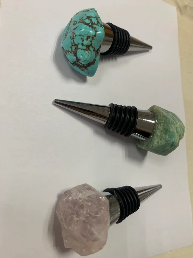 Wine Stopper-Rose Quartz