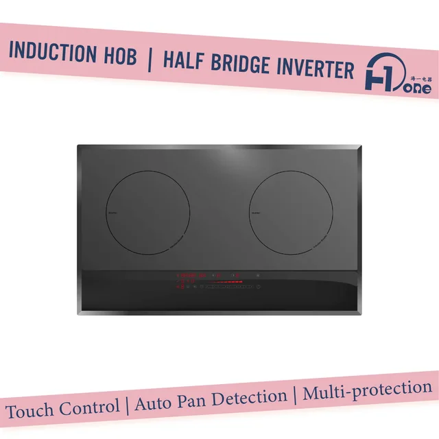 Home Built in Smart Induction Cooker with Smooth Microcrystalline Panel 6000W 2 Burner Horizontal