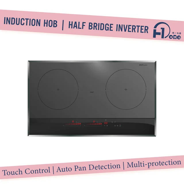 Electric Induction Cooktop 3700 Watt with Double Burners Touch Sensor Control and Auto Pan Detection