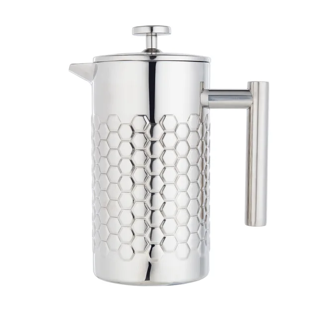 Stainless steel double wall insulated coffee maker french press coffee plunger cafetiere