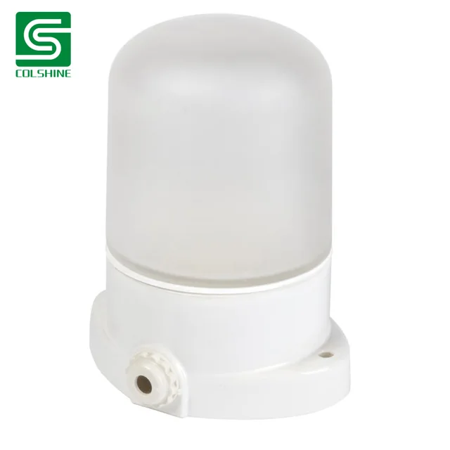Vintage Porcelain Wall Sauna Lamp Ceramic Base With Glass Cover E27