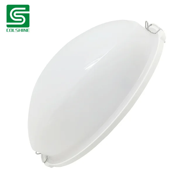 E27 Ceramic Sauna Lamp Oval Wall Light With Plastic Cover