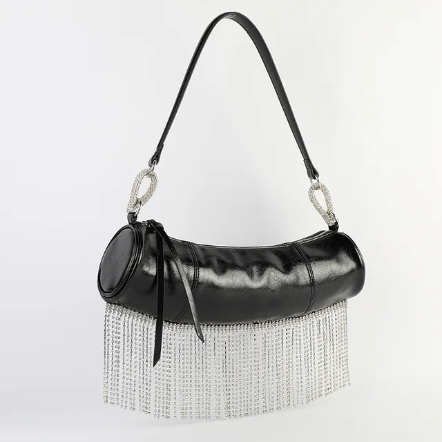 Crystal tassel decoration women's handbag shoulder bag clutch bag