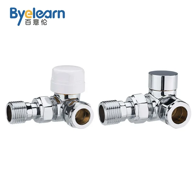 Chrome corner valve BAIYILUN heating radiator accessories radiator valve trv valve radiator