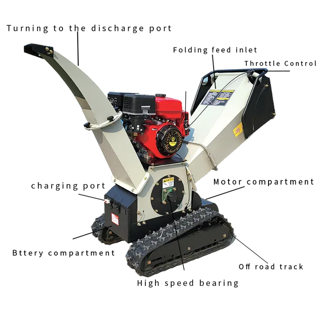 Risheng Remote Control Branch Crusher Branch Straw Crusher Forage Straw Crusher