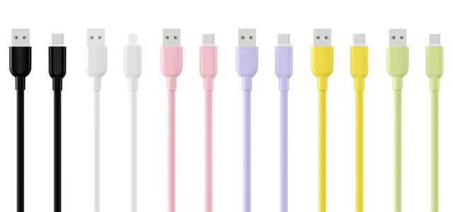 Liquid Silicone Macaroon Cable USB To Type C USB Charger Cord Fast Charging Data Cable