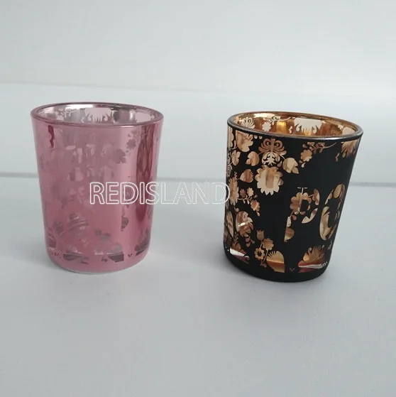 Electroplating candle glass cup