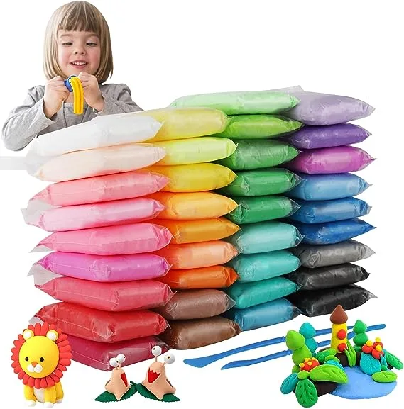 Art Crafts Gift Safe and Non-Toxic Modeling Air Dry Clay Magic Clay kit for Kids