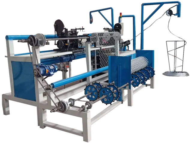 Chain link fence machine