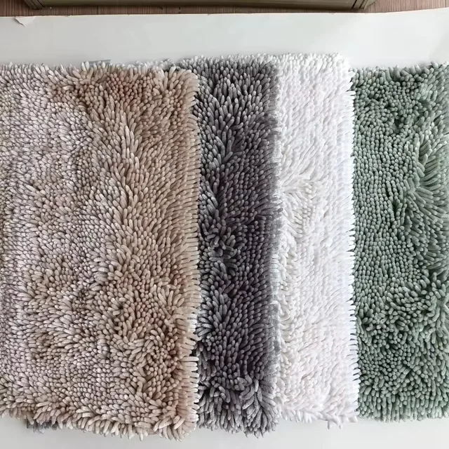Deluxe shiny soft chenille doormat