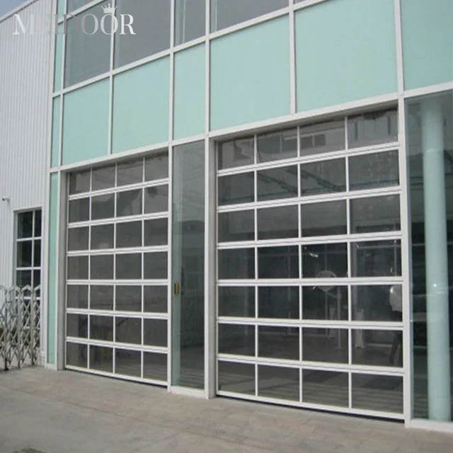 Glass smart remote control folding aluminum screen automatic garage door sectional garage door