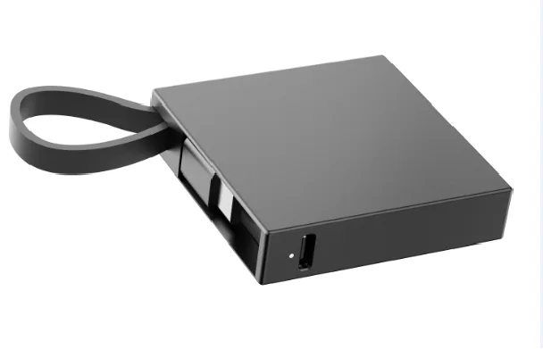 Portable Mini Power Bank with Built-in Cable