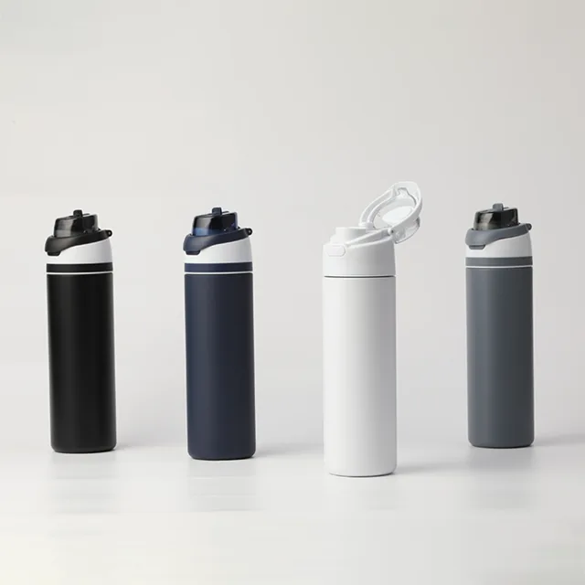 Vacuum bottle with handle