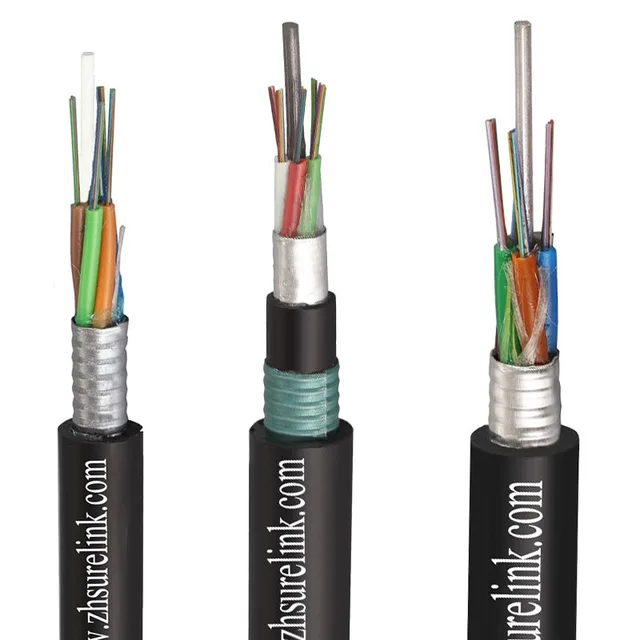 Underground duct direct buried outdoor armored fiber optic cable