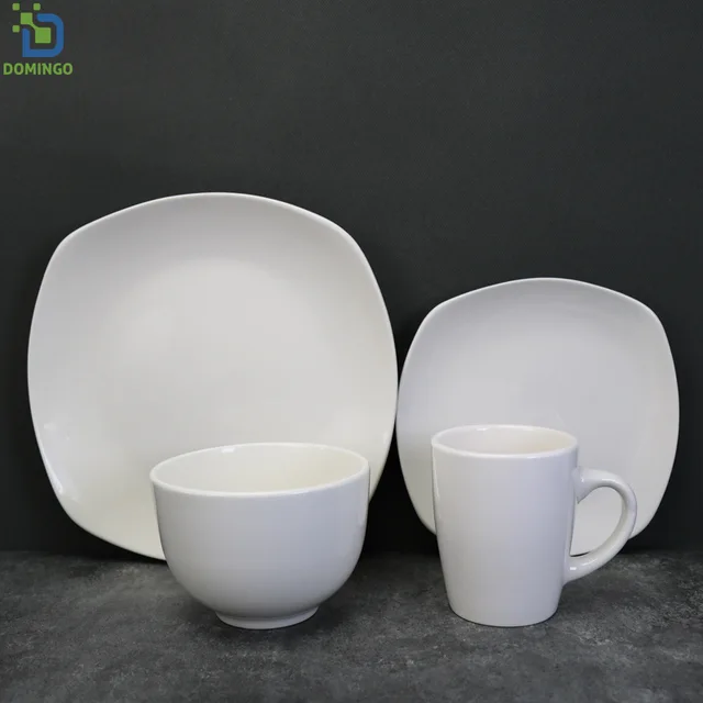 Restaurant Export Environmental Protection Luxury Tableware Marble Porcelain Dinner Set Party