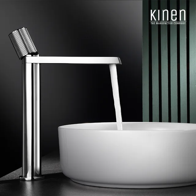 Kinen Avenue Series Single Lever Tall Basin Mixer in Chrome