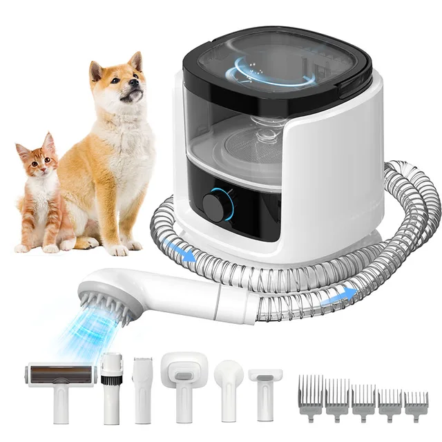 6 in 1 pet hair grooming vacuum trimmer for cat dogs