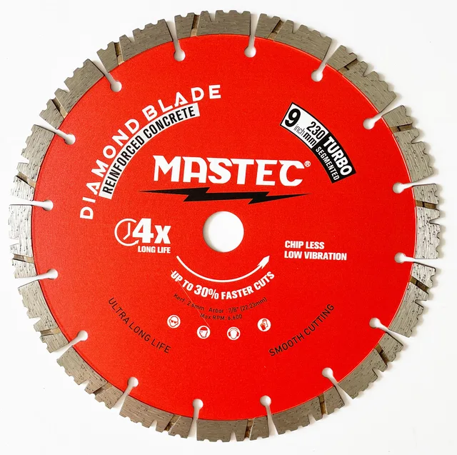 Diamond saw blade "u" segment turbo 9 inch