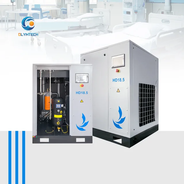 Industrial IE5 25HP Silent Air Compressor 7-10bar Permanent Magnet Frequency Direct Drive