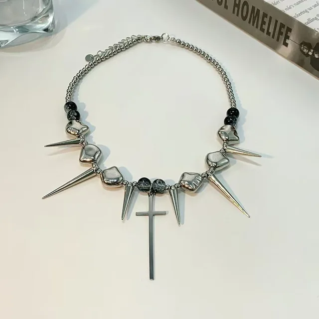 Cross border hip-hop trend in Europe and America, riveting women's high-end collarbone necklace