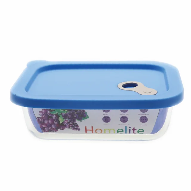 Glass container with silicone lid