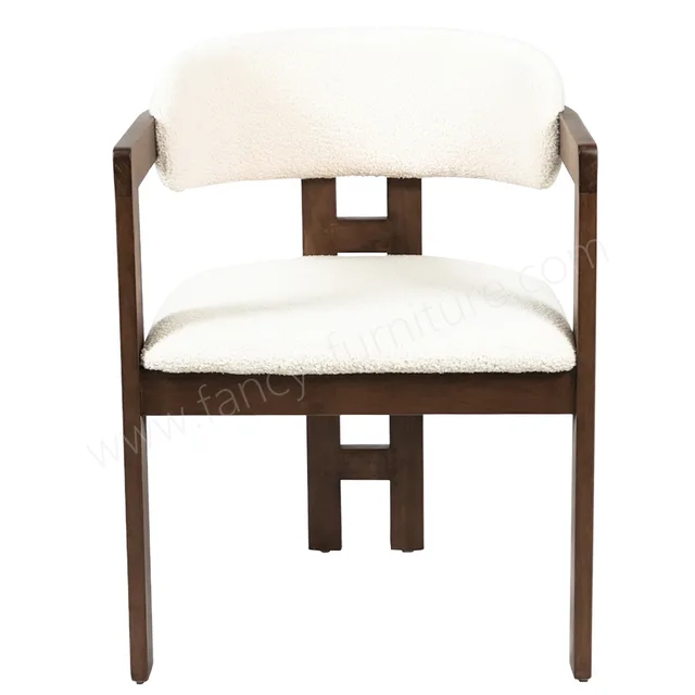 Solid Ash Wood Dining Chair Armrest Leisure Chair for Sale
