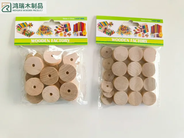 Round wooden chips