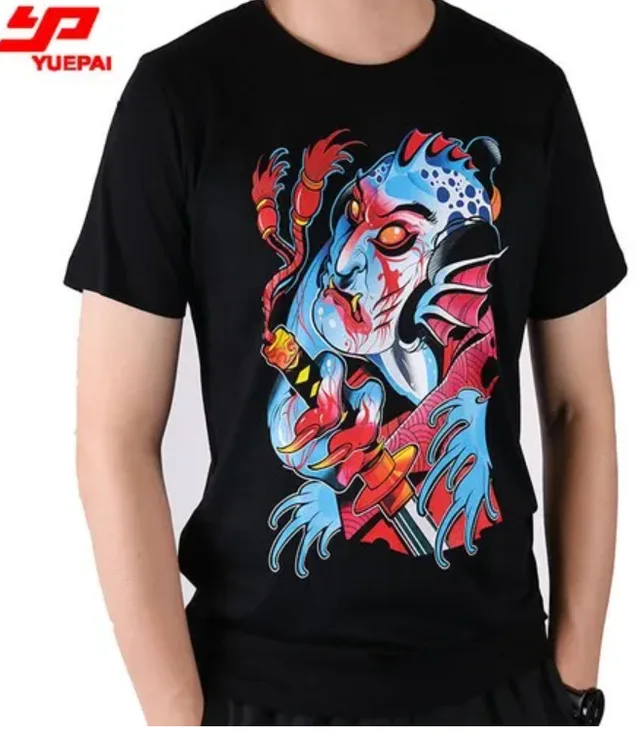 Customized printed blank organic cotton T-shirt