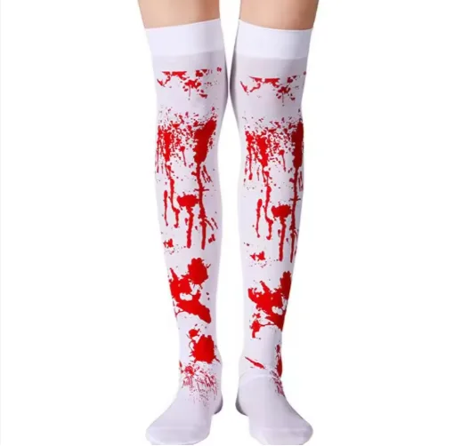 Halloween Blood Stockings Gloves Scary Party Supplies Cosplay Costume Scary Decorations